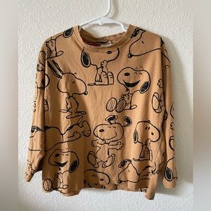 Zara peanuts long sleeve shirt boy size 7